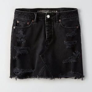 Black Denim Skirt